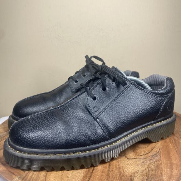 Dr Martens Marchant Mens Size 11 Black Yellow Low Top Oxfords Shoes AW004 - Picture 2 of 11